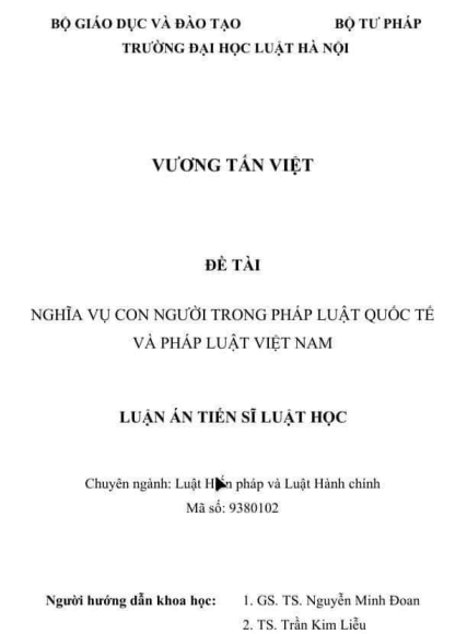 2 Luat Su Tran Dinh Dung Nghia Vu Con Nguoi Khong The La Mot De Tai Nghien Cuu Tien Si Luat